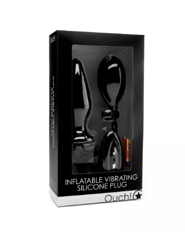 Plug gonflable vibrant en silicone Ouch! by Shots - sextoy de qualité premium-2