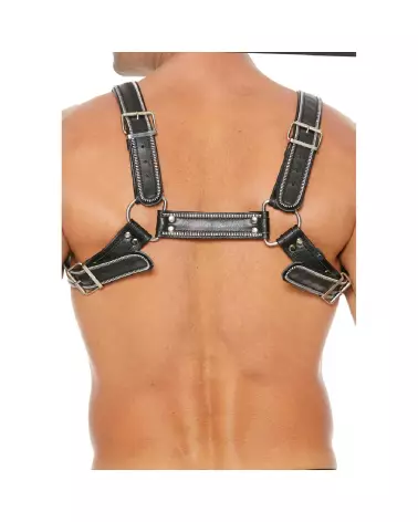 Harnais Z Series Chest Bulldog S/M par Ouch! Shots pour homme-3