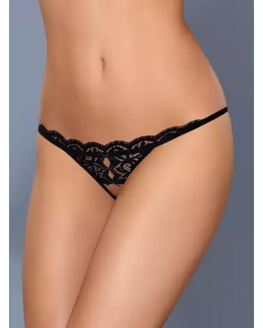 Image du string ouvert noir 831-THC-1 d'Obsessive, lingerie fine et séduisante-7