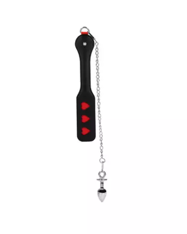 Pagaie avec plug anal en métal Ouch! Shots pour sensations BDSM-1