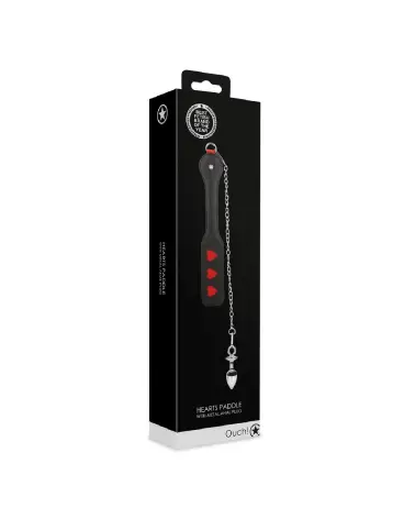 Pagaie avec plug anal en métal Ouch! Shots pour sensations BDSM-2