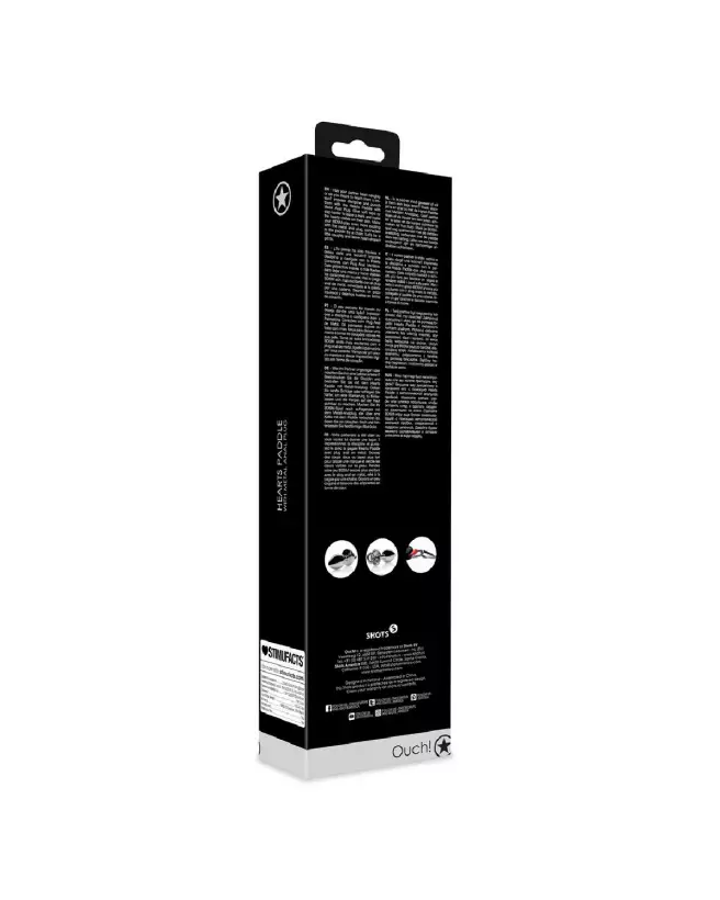 Pagaie avec plug anal en métal Ouch! Shots pour sensations BDSM-3