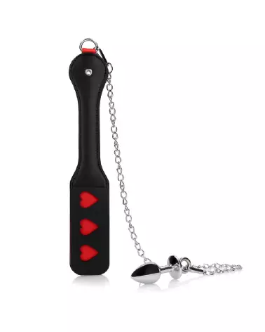 Pagaie avec plug anal en métal Ouch! Shots pour sensations BDSM-4