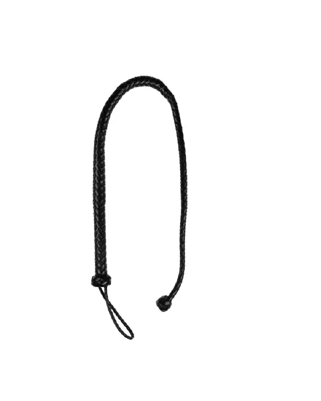 Fouet en cuir PU avec noeuds de Ouch! by Shots pour BDSM-3