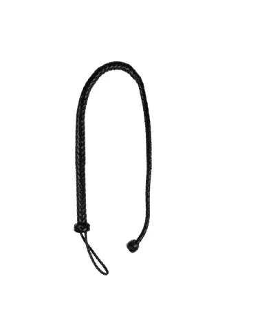 Fouet en cuir PU avec noeuds de Ouch! by Shots pour BDSM-3