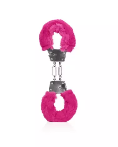 Menottes en métal duveteux Ouch! by Shots pour jeu de bondage doux et sécurisé-1