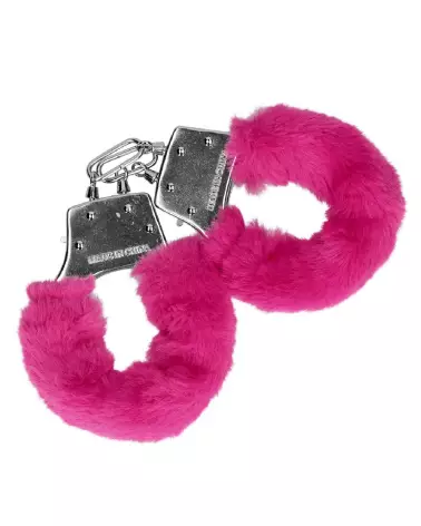 Menottes en métal duveteux Ouch! by Shots pour jeu de bondage doux et sécurisé-4
