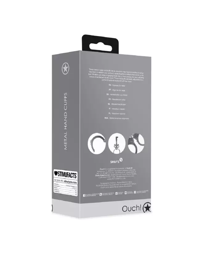 Image des menottes en métal Ouch! by Shots pour sécurité et jeux de rôle-3