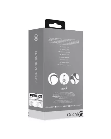 Image des menottes en métal Ouch! by Shots pour sécurité et jeux de rôle-3
