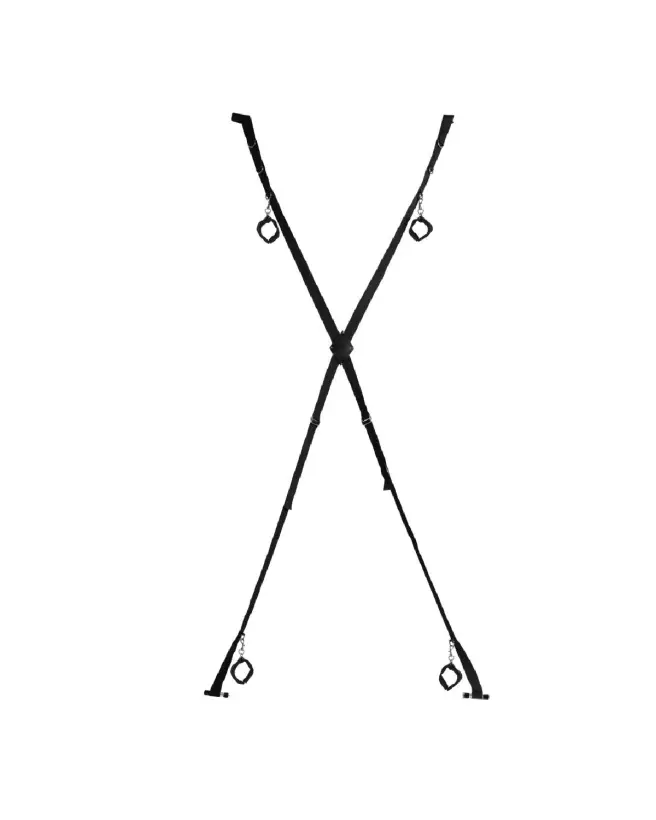 Image du Over the Door Bondage Cross de Ouch! by Shots - Accessoire de Bondage Noir-4