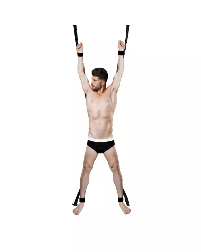 Image du Over the Door Bondage Cross de Ouch! by Shots - Accessoire de Bondage Noir-5