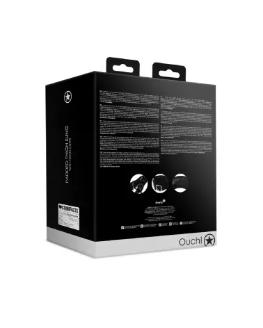 Sling rembourré Ouch! by Shots avec menottes noires pour bondage-3