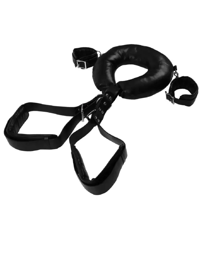 Sling rembourré Ouch! by Shots avec menottes noires pour bondage-4