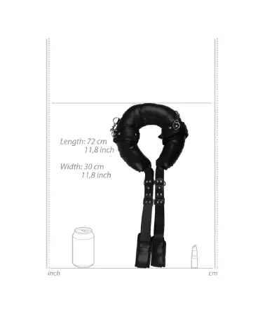 Sling rembourré Ouch! by Shots avec menottes noires pour bondage-7