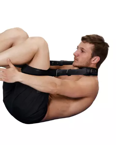 Image du Sling rembourré pour cuisses noir de Ouch! by Shots, confort et sécurité optimisés-6