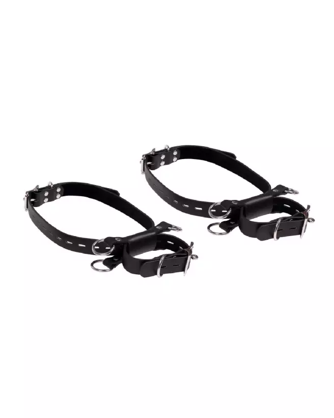 Kneeling Thigh Cuff Set noir par Ouch! by Shots pour jeux de domination-4
