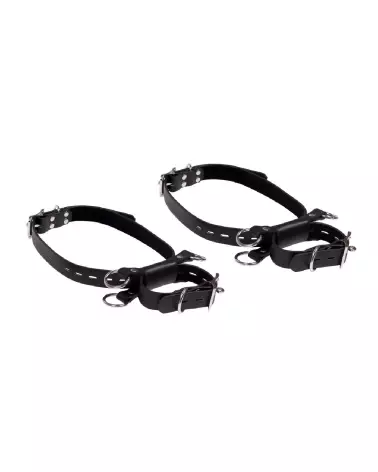 Kneeling Thigh Cuff Set noir par Ouch! by Shots pour jeux de domination-4