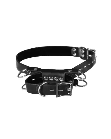 Kneeling Thigh Cuff Set noir par Ouch! by Shots pour jeux de domination-5