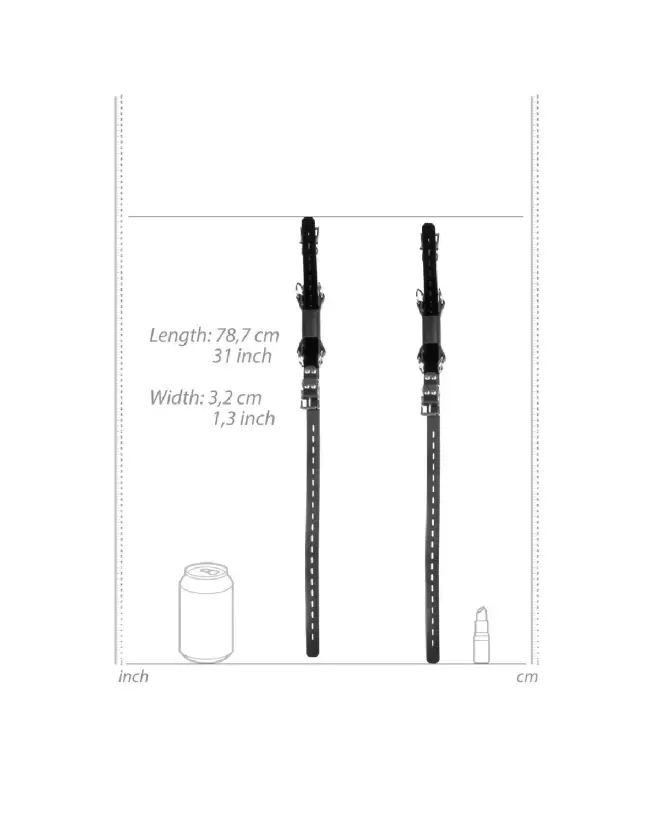 Kneeling Thigh Cuff Set noir par Ouch! by Shots pour jeux de domination-7