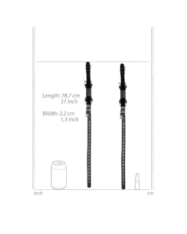 Kneeling Thigh Cuff Set noir par Ouch! by Shots pour jeux de domination-7