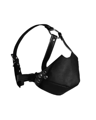Harnais de tête avec baillon boule respirant noir de Ouch! by Shots pour BDSM-4