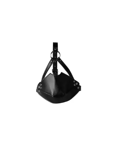 Head Harness with Solid Ball Gag by Ouch! in Black - Perfect for BDSM Silence Play-5