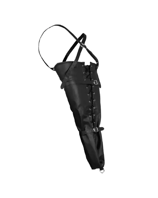 Lace-Up Full Sleeve Arm Restraint Black Ouch! by Shots Attaches-4