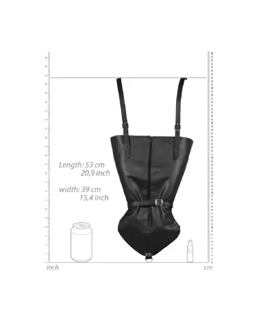 Zip-Up Full Sleeve Arm Restraint de Ouch! by Shots en noir pour contrôle sécurisé-7