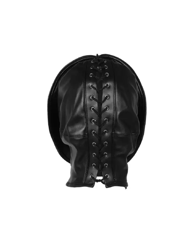 Masque bondage noir zippé Ouch! by Shots pour jeux érotiques-6