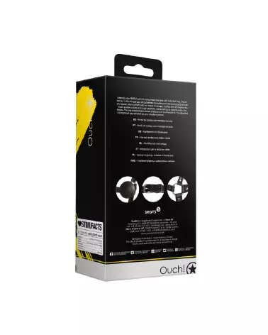 Head Harness Ball Gag Black - Baillon BDSM avec harnais ajustable - Ouch! by Shots-3