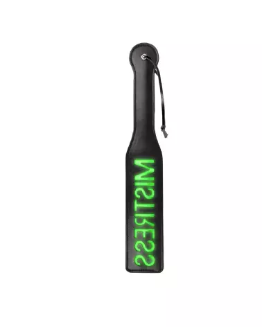 Mistress Paddle Neon Green Ouch! Glow in the Dark BDSM Accessoire-2
