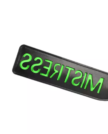 Mistress Paddle Neon Green Ouch! Glow in the Dark BDSM Accessoire-5