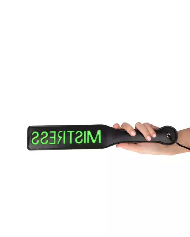 Mistress Paddle Neon Green Ouch! Glow in the Dark BDSM Accessoire-7