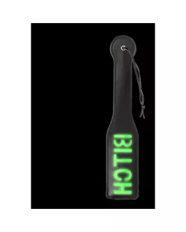 Photo du Paddle Bitch Glow in the Dark Neon Green de Ouch!, parfait pour BDSM-1