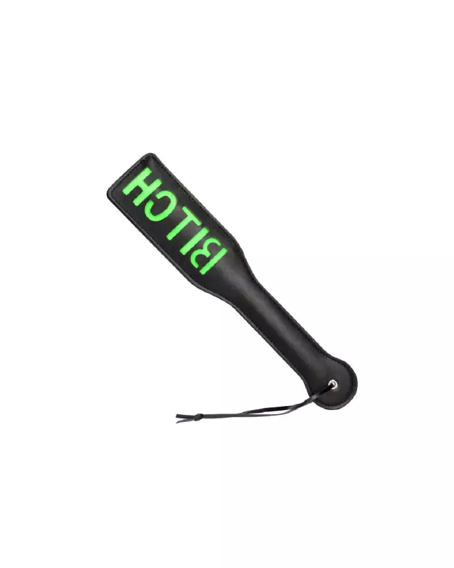 Photo du Paddle Bitch Glow in the Dark Neon Green de Ouch!, parfait pour BDSM-4