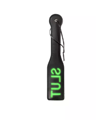 Slut Paddle Neon Green Glow in the Dark de Ouch! by Shots pour jeux érotiques-2