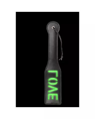 Love Paddle Neon Green Glow in the Dark de Ouch! Shots pour harnais homme-1