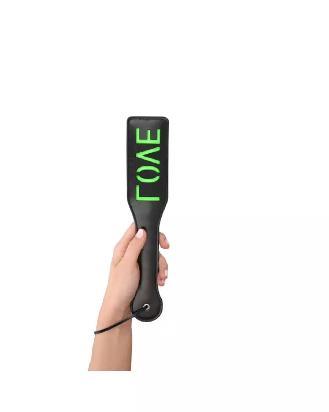 Love Paddle Neon Green Glow in the Dark de Ouch! Shots pour harnais homme-7