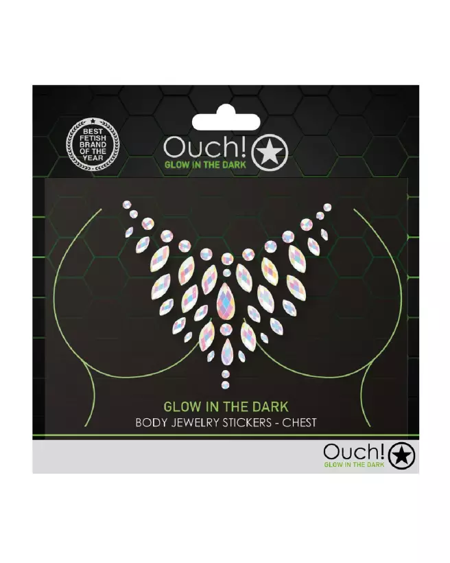 Stickers bijoux de corps Ouch! by Shots pour poitrine élégante-2