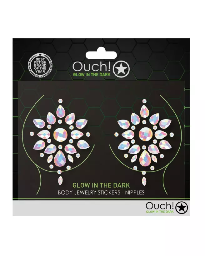 Stickers bijoux pour tétons Ouch! by Shots, cache-téton élégant et discret-2