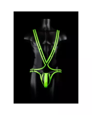 Image du Harnais Homme Lumineux S/M Ouch! by Shots, parfait pour soirées, durable et confortable-1