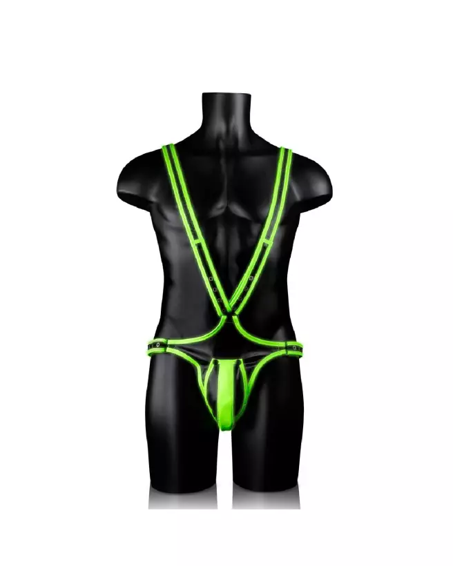 Image du Harnais Homme Lumineux S/M Ouch! by Shots, parfait pour soirées, durable et confortable-5