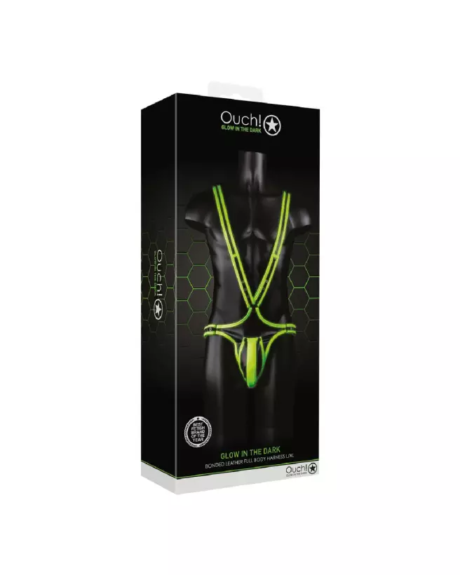 Harnais homme Ouch! by Shots L/XL phosphorescent pour soirées-2