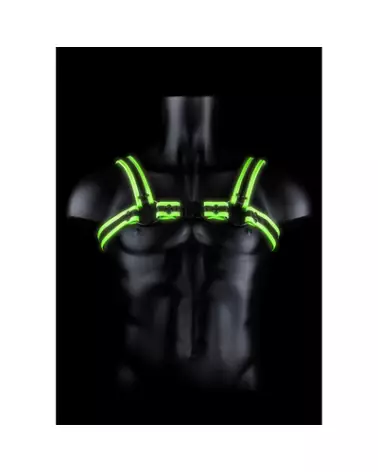 Harnais homme lumineux Buckle Harness Glow in the Dark S/M par Ouch! by Shots-1
