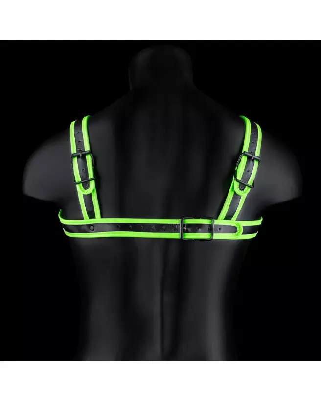 Harnais homme lumineux Buckle Harness Glow in the Dark S/M par Ouch! by Shots-4
