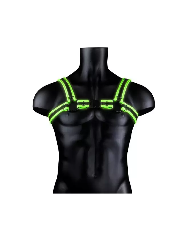 Harnais homme lumineux Buckle Harness Glow in the Dark S/M par Ouch! by Shots-5