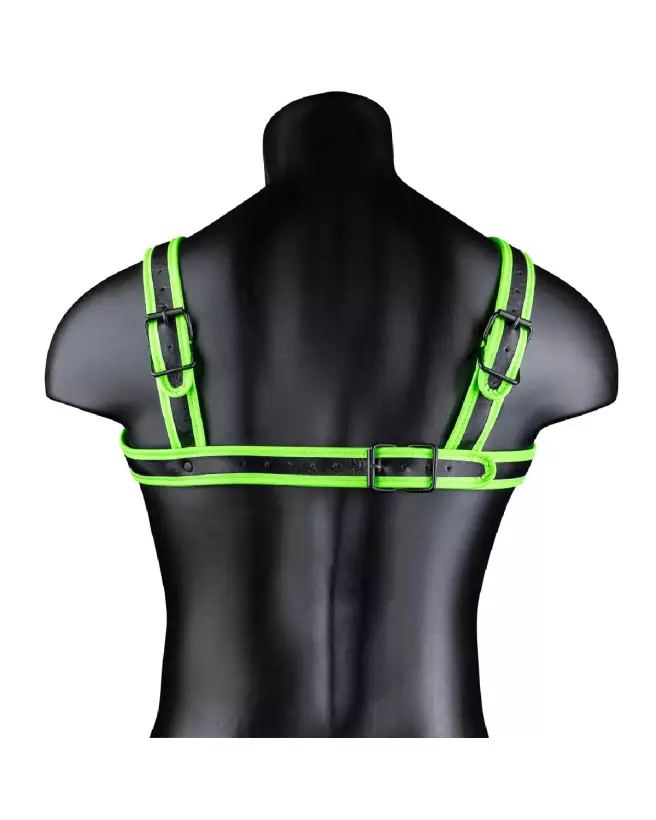 Harnais homme lumineux Buckle Harness Glow in the Dark S/M par Ouch! by Shots-6