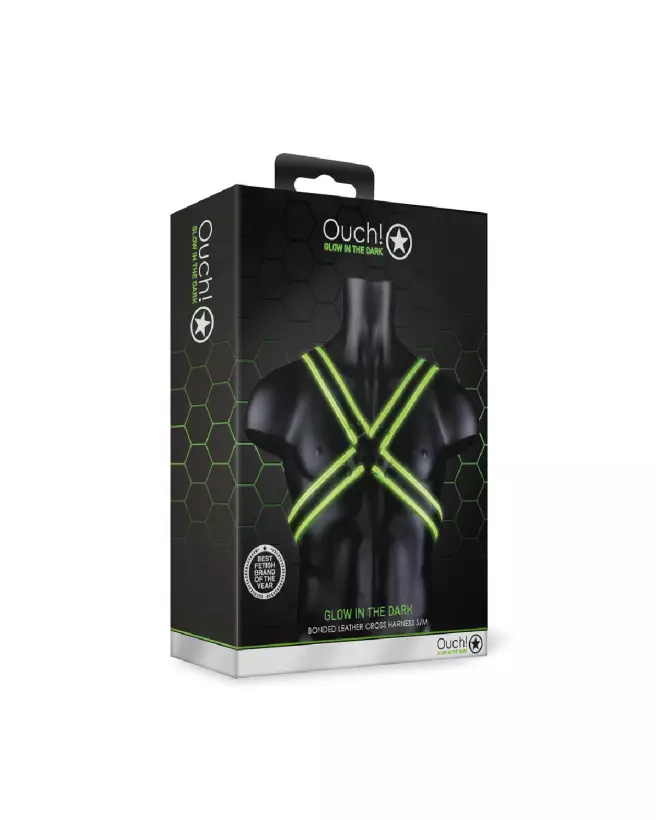 Harnais Homme Glow in the Dark Cross Armor S/M par Ouch! by Shots-2