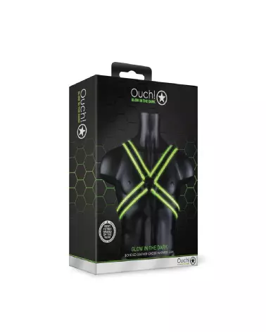 Harnais Homme Glow in the Dark Cross Armor S/M par Ouch! by Shots-2