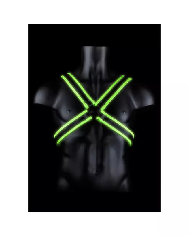 Image du harnais Cross Armor Glow in the Dark L/XL par Ouch! by Shots, style et visibilité-1